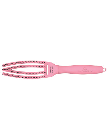 Olivia Garden Fingerbrush - Vented & Curved, Small - Blush